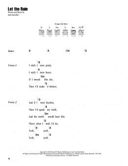 page one of Let The Rain (Guitar Chords/Lyrics)