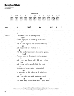 page one of Sweet As Whole (Guitar Chords/Lyrics)
