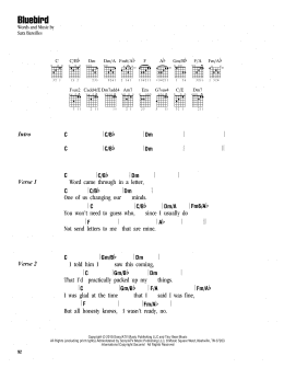 page one of Bluebird (Guitar Chords/Lyrics)