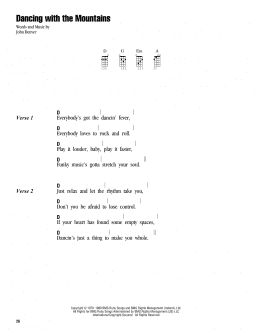 page one of Dancing With The Mountains (Ukulele Chords/Lyrics)