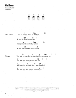 page one of Matthew (Ukulele Chords/Lyrics)