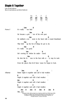 page one of Staple It Together (Ukulele Chords/Lyrics)