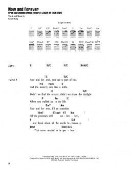 page one of Now And Forever (Guitar Chords/Lyrics)