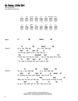 page one of Go Away, Little Girl (Guitar Chords/Lyrics)