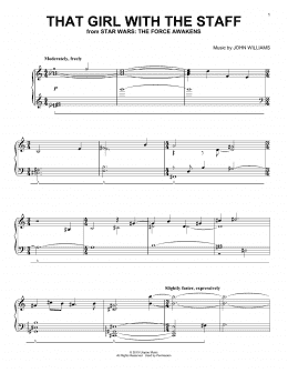 page one of That Girl With The Staff (Piano Solo)