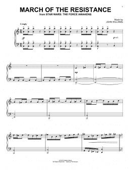 page one of March Of The Resistance (Piano Solo)
