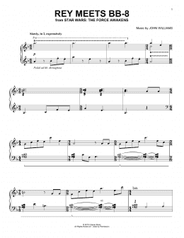 page one of Rey Meets BB-8 (Piano Solo)