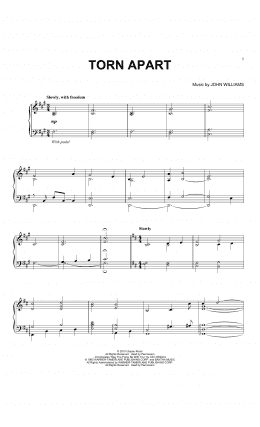 page one of Torn Apart (Piano Solo)
