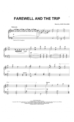 page one of Farewell And The Trip (Piano Solo)