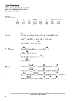 page one of Love Someone (Guitar Chords/Lyrics)