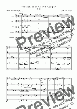 page one of Variations on a theme from ’Joseph’