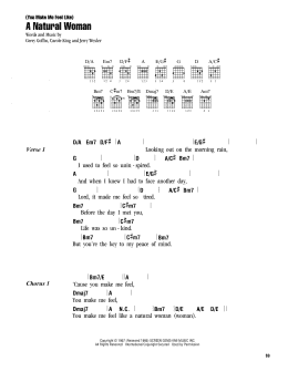 page one of (You Make Me Feel Like) A Natural Woman (Guitar Chords/Lyrics)