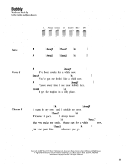 page one of Bubbly (Ukulele Chords/Lyrics)