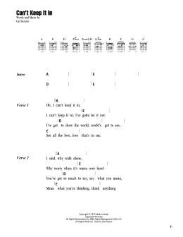 page one of Can't Keep It In (Guitar Chords/Lyrics)