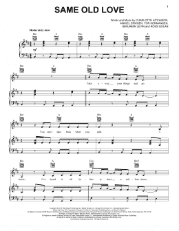 page one of Same Old Love (Piano, Vocal & Guitar Chords (Right-Hand Melody))