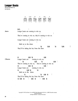 page one of Longer Boats (Guitar Chords/Lyrics)