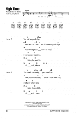page one of High Time (Guitar Chords/Lyrics)