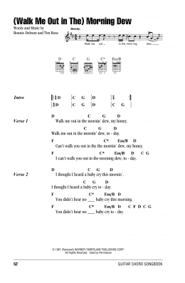 page one of (Walk Me Out In The) Morning Dew (Guitar Chords/Lyrics)