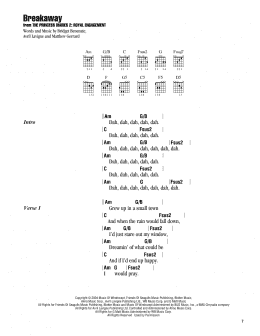 page one of Breakaway (Guitar Chords/Lyrics)
