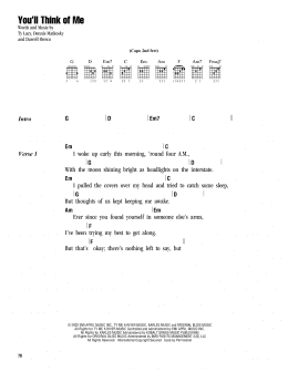 page one of You'll Think Of Me (Guitar Chords/Lyrics)