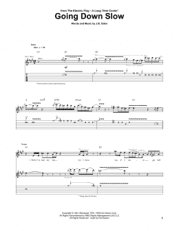 page one of Going Down Slow (Guitar Tab)