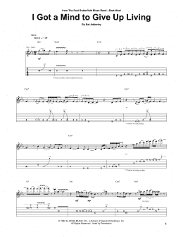 page one of I Got A Mind To Give Up Living (Guitar Tab)