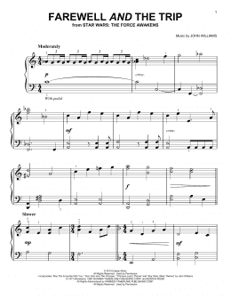 page one of Farewell And The Trip (Easy Piano)