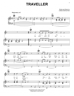 page one of Traveller (Piano, Vocal & Guitar Chords (Right-Hand Melody))