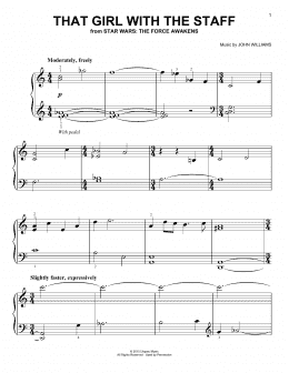 page one of That Girl With The Staff (Easy Piano)