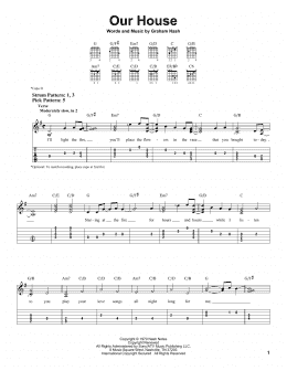 page one of Our House (Easy Guitar Tab)