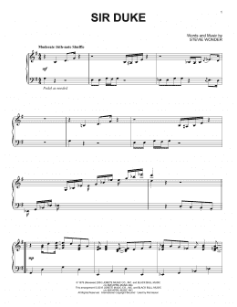 page one of Sir Duke [Jazz version] (Piano Solo)