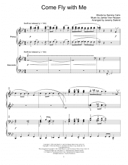 page one of Come Fly With Me (arr. Jeremy Siskind) (Piano Duet)