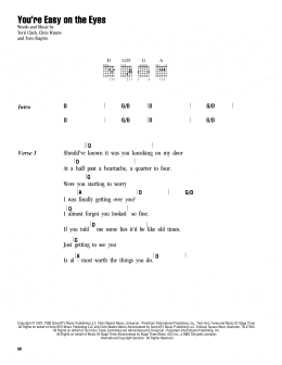 page one of You're Easy On The Eyes (Guitar Chords/Lyrics)