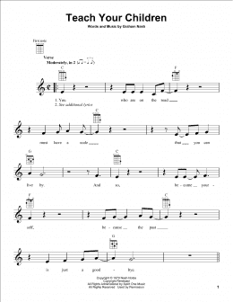 page one of Teach Your Children (Ukulele)