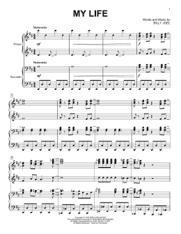 page one of My Life (Piano Duet)