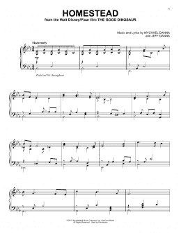 page one of Homestead (Piano Solo)