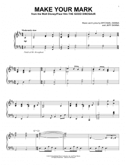 page one of Make Your Mark (Piano Solo)