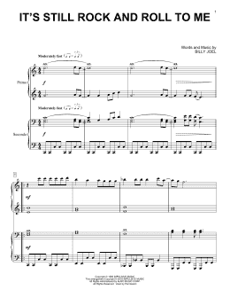 page one of It's Still Rock And Roll To Me (Piano Duet)