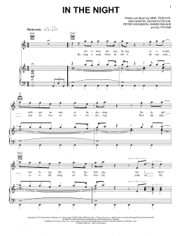 page one of In The Night (Piano, Vocal & Guitar Chords (Right-Hand Melody))