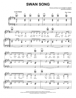 page one of Swan Song (Piano, Vocal & Guitar Chords (Right-Hand Melody))
