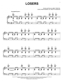page one of Losers (Piano, Vocal & Guitar Chords (Right-Hand Melody))