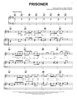 page one of Prisoner (Piano, Vocal & Guitar Chords (Right-Hand Melody))