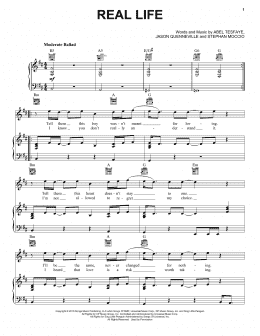 page one of Real Life (Piano, Vocal & Guitar Chords (Right-Hand Melody))