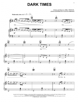 page one of Dark Times (Piano, Vocal & Guitar Chords (Right-Hand Melody))