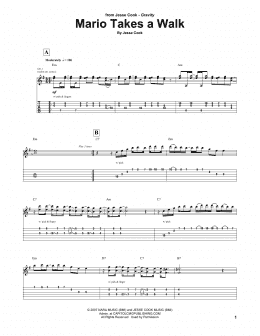page one of Mario Takes A Walk (Guitar Tab)