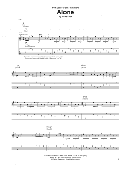 page one of Alone (Guitar Tab)
