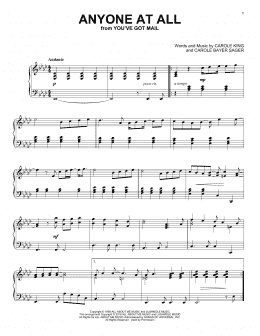 page one of Anyone At All (Piano Solo)