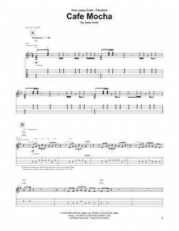 page one of Cafe Mocha (Guitar Tab)