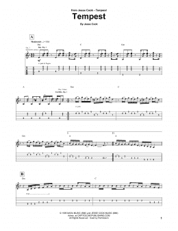 page one of Tempest (Guitar Tab)
