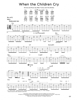 page one of When The Children Cry (Guitar Lead Sheet)